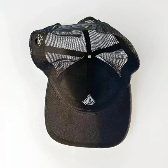 Volcom V Full Stone Trucker Hat Black  Snapback Cap Adjustable Skate Surf - Picture 3 of 4